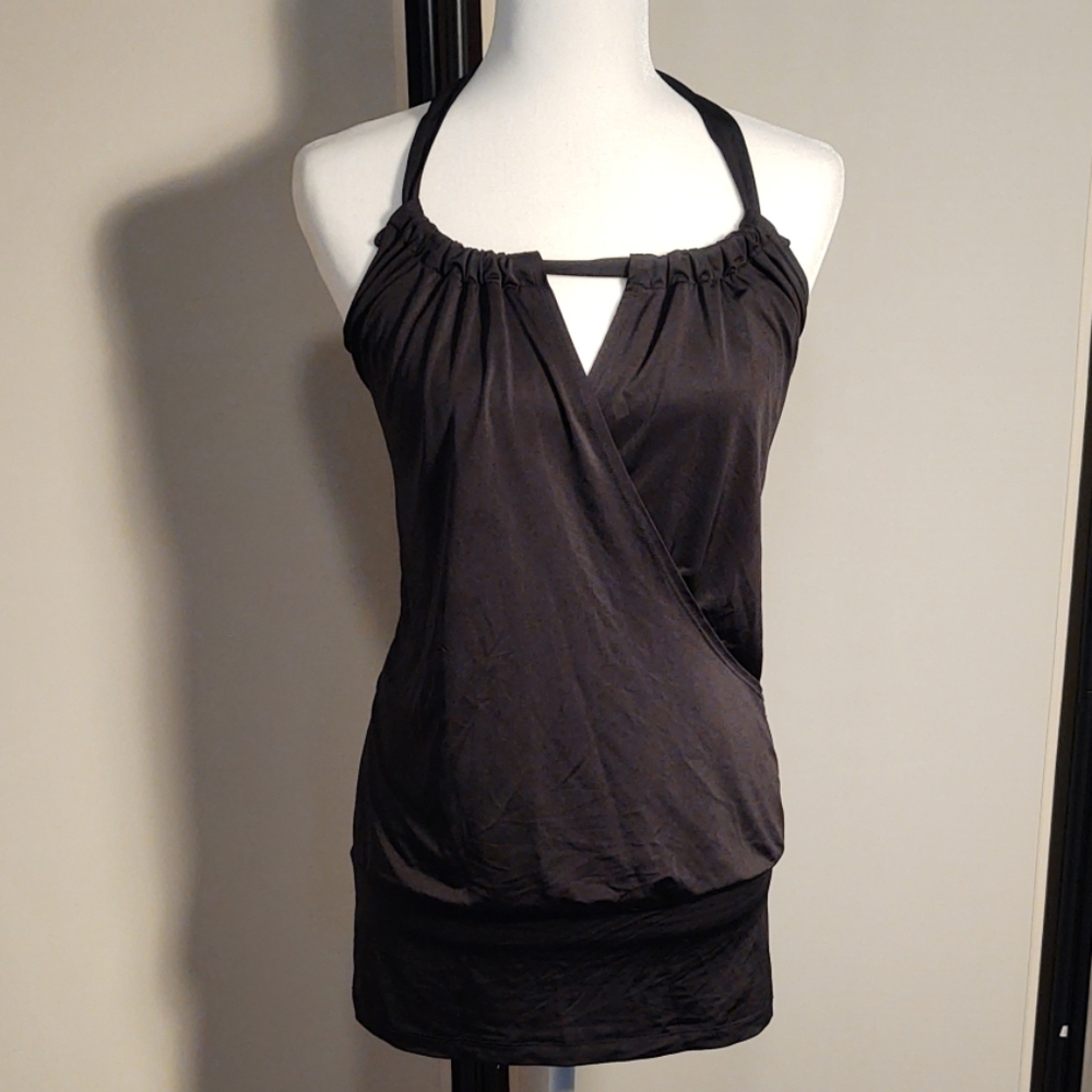 MAX & K Black Halter Top / Club - Sz. M